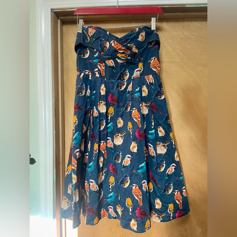 Anthropologie Strapless Native Birds Dress - Picture 5 of 13